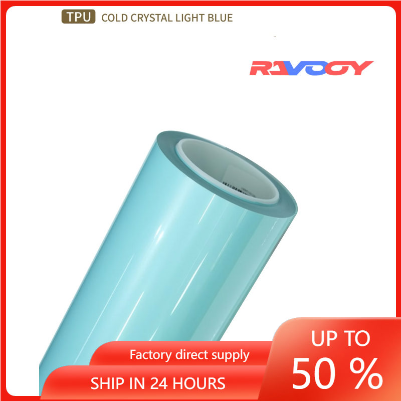 Anti Blue Light Film - Glossy Metallic LIGHT BLUE Vinyl TPU,
