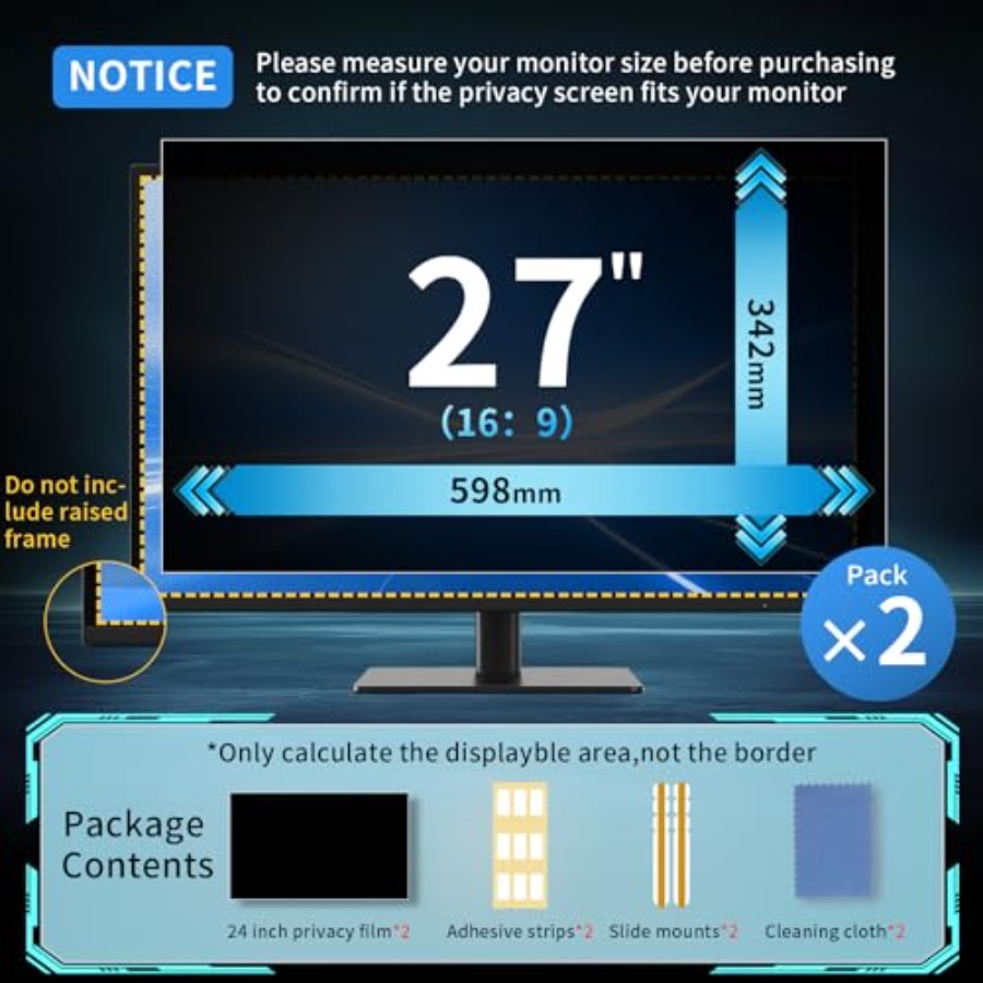 2 Pack 27 Inch Curved Computer - Privacy Filter 2Pack recensione e prezzo