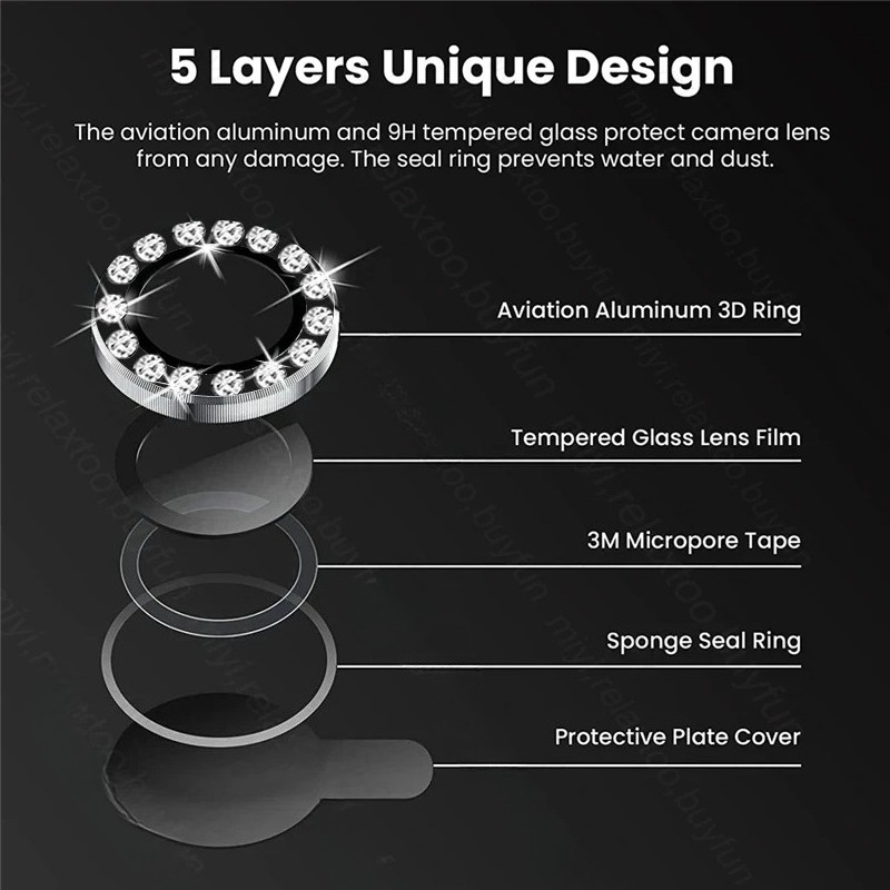 3D Sparkling Rhinestone 9H Len - Tempered Glass Screen 9H recensione e prezzo