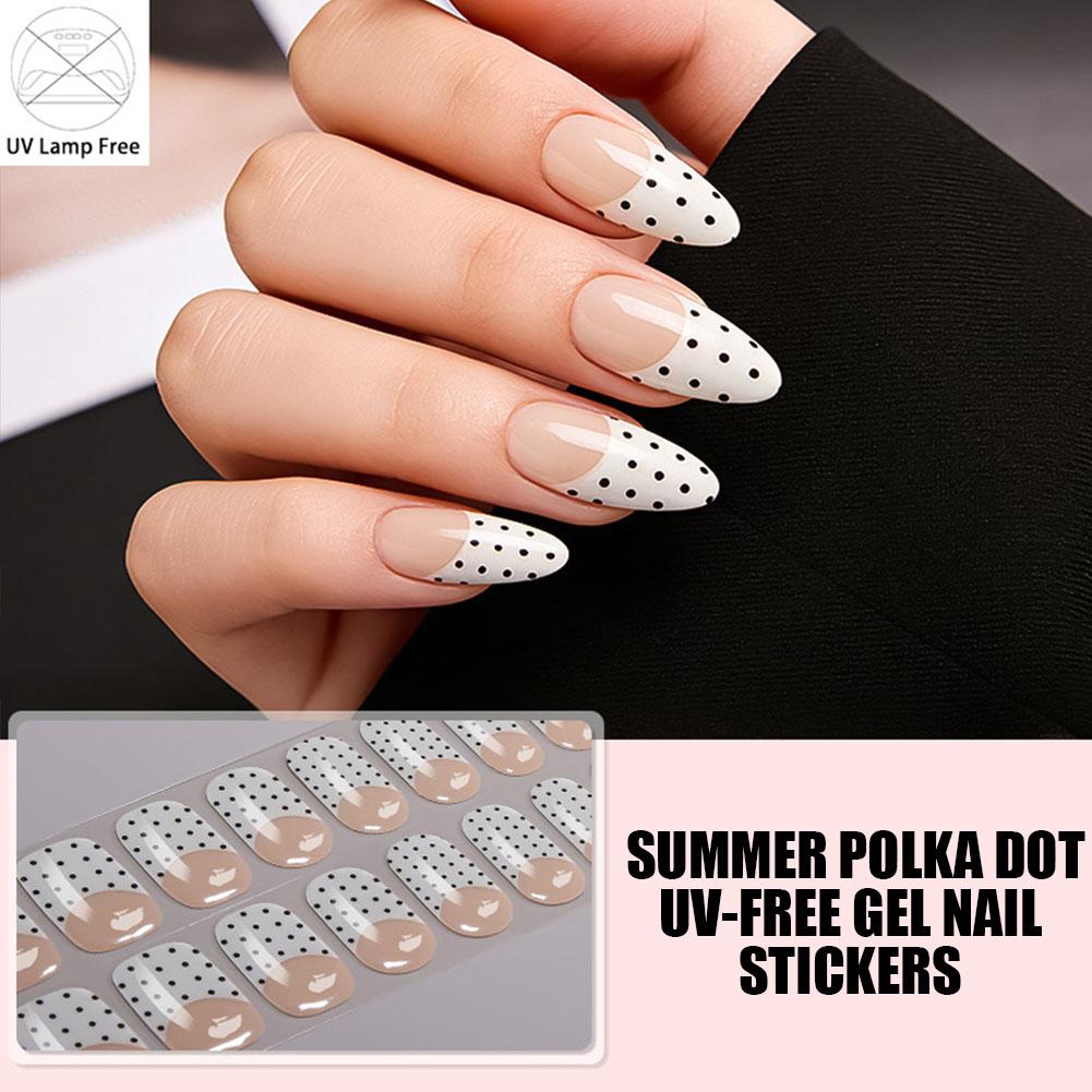 Polka Dot Gel Nail Strips Full - Full Cover Adhesive recensione e prezzo