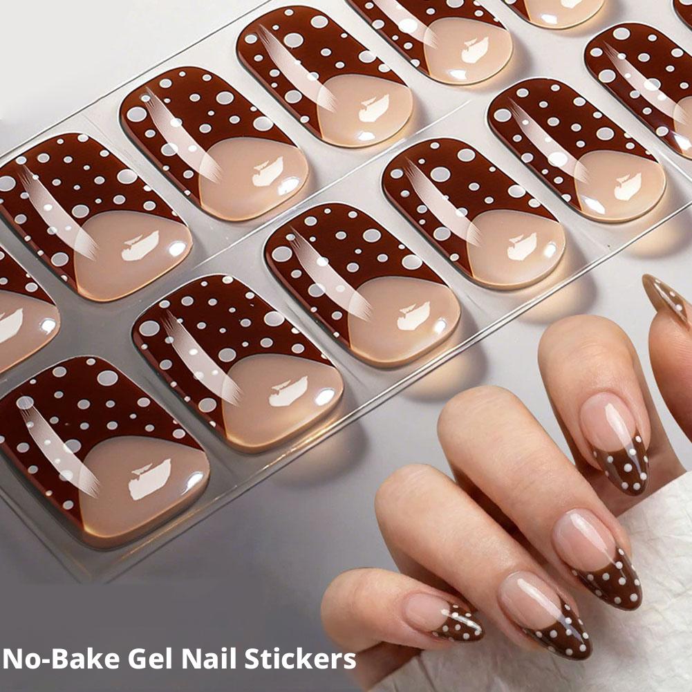 Polka Dot Gel Nail Strips Full - Full Cover Adhesive recensione e prezzo